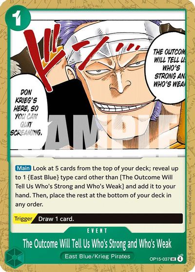 The Outcome Will Tell Us Who's Strong and Who's Weak card art
