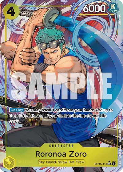 Roronoa Zoro (OP15-113) (Alternate Art) card art