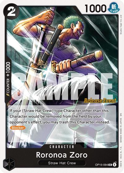 Roronoa Zoro (OP15-094) card art