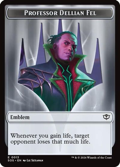 Emblem - Professor Dellian Fel  // Pest (0008) Double-Sided Token card art