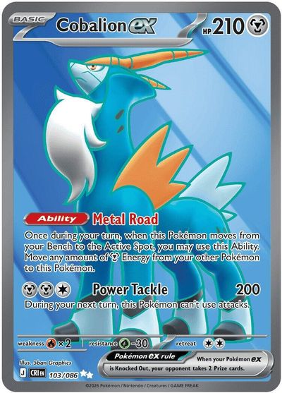 Cobalion ex - 103/086 card art
