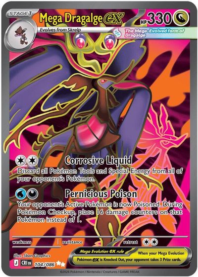 Mega Dragalge ex - 104/086 card art
