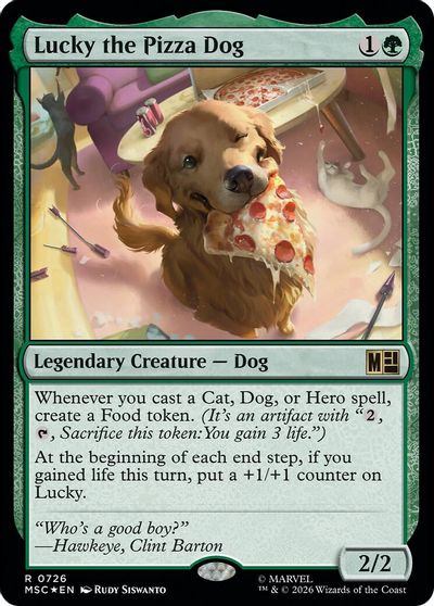Lucky the Pizza Dog card art