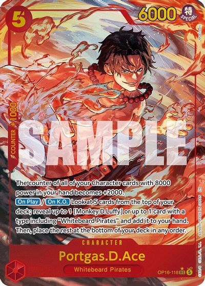 Portgas.D.Ace (118) (Alternate Art) card art