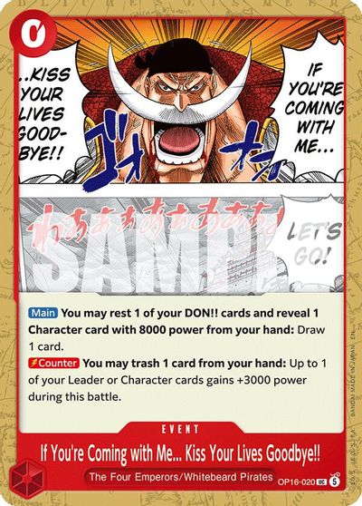 If You're Coming with Me...Kiss Your Lives Goodbye!! card art