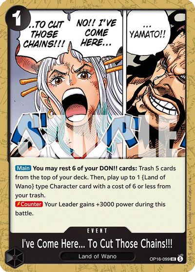 I've Come Here... To Cut Those Chains!!! card art