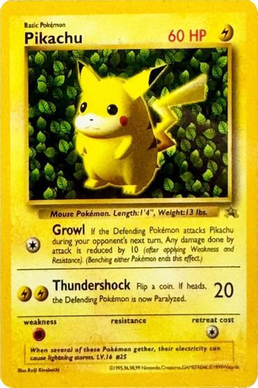 Pikachu (Corocoro Grey Star) card art