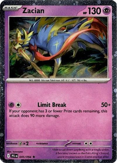 Zacian - 045/094 (Cosmos Holo) card art
