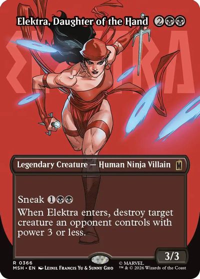 Elektra, Daughter of the Hand (Borderless) (366) card art