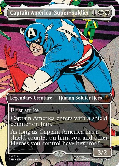 Captain America, Super-Soldier (Borderless) (0316) card art