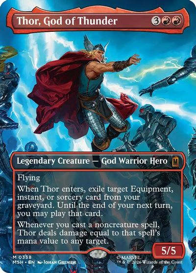 Thor, God of Thunder (Borderless) (0338) card art