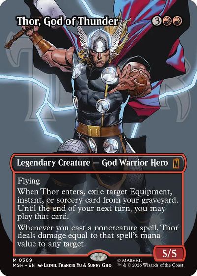 Thor, God of Thunder (Borderless) (0369) card art