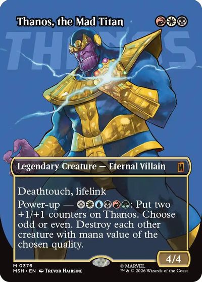 Thanos, the Mad Titan (Borderless) (0367) card art