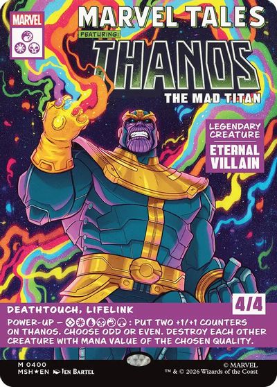 Thanos, The Mad Titan (Borderless) (0400) card art