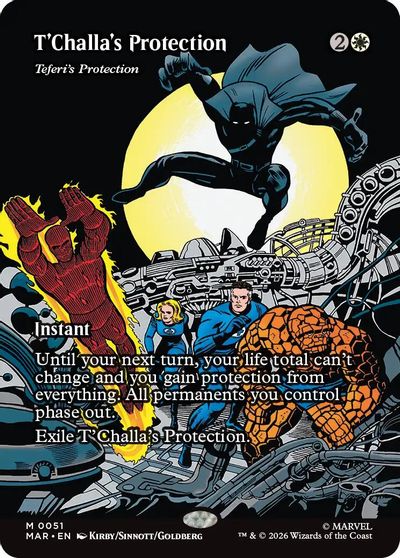 T'Challa's Protection - Teferi's Protection (Borderless) card art