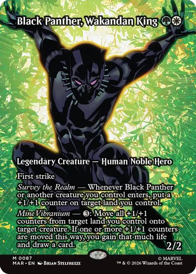 Black Panther, Wakandan King (Borderless) card art