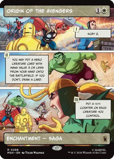 Origin of the Avengers (Borderless) card art