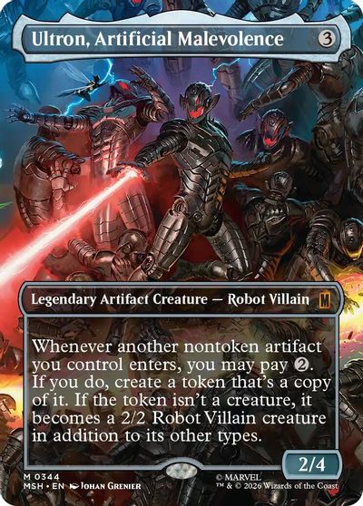 Ultron, Artificial Malevolence (Borderless) (0344) card art