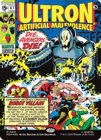 Ultron, Artificial Malevolence (Borderless) (0401) card art