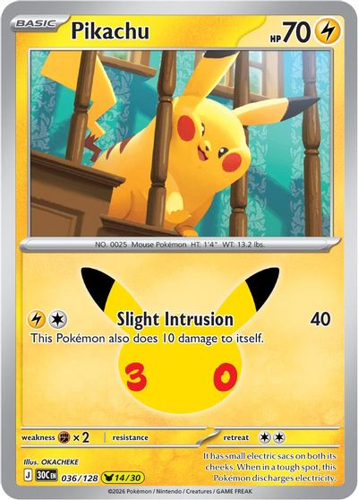 Pikachu - 036/128 card art