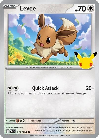 Eevee - 117/128 card art