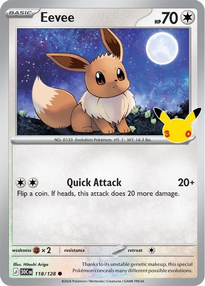 Eevee - 118/128 card art