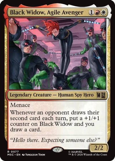 Black Widow, Agile Avenger (Surge Foil) card art