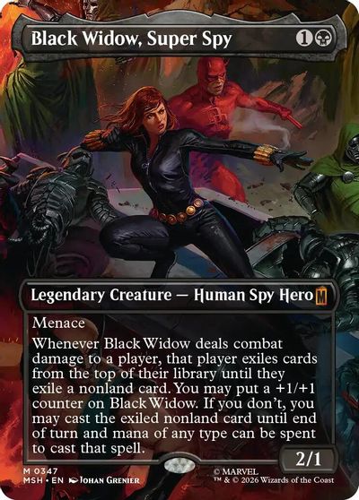 Black Widow, Super Spy (Borderless) (0347) card art