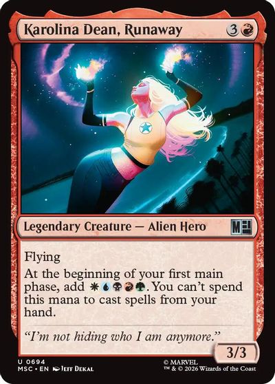 Karolina Dean, Runaway card art