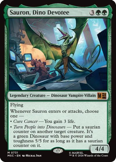 Sauron, Dino Devoteee card art