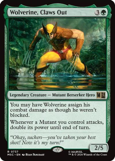 Wolverine, Claws Out card art