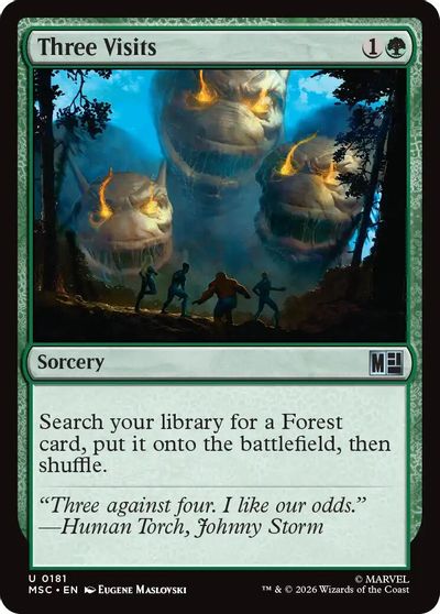 Three Visits (Surge Foil) card art