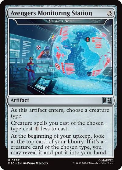 Avengers Monitoring Station - Herald's Horn (Surge Foil) card art