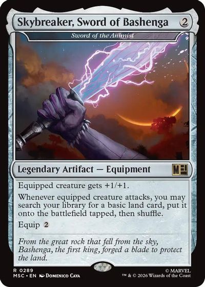 Skybreaker, Sword of Bashenga - Sword of the Animist (Surge Foil) card art