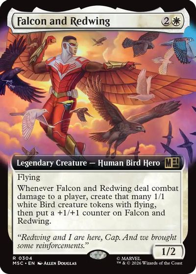 Falcon and Redwing (Extended Art) card art