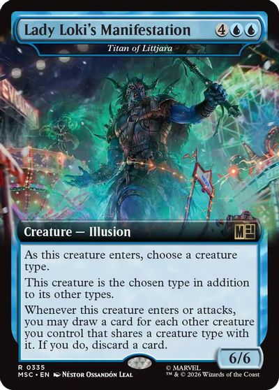 Lady Loki's Manifestation - Titan of Littjara (Extended Art) card art