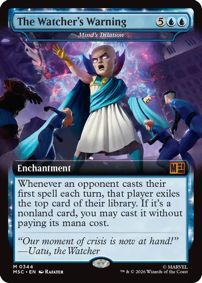 The Watcher's Warning - Mind's Dilation (Extended Art) card art