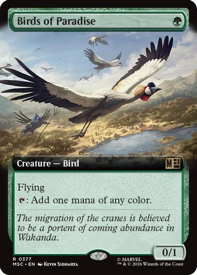 Birds of Paradise (Extended Art) card art
