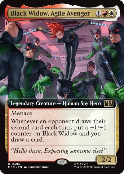 Black Widow, Agile Avenger (Extended Art) card art