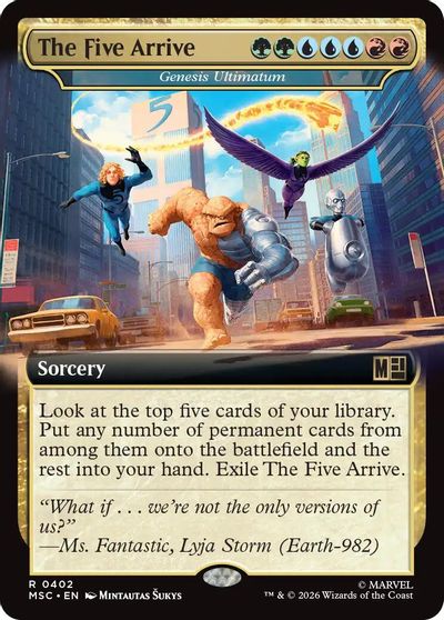 The Five Arrive - Genesis Ultimatum (Extended Art) card art