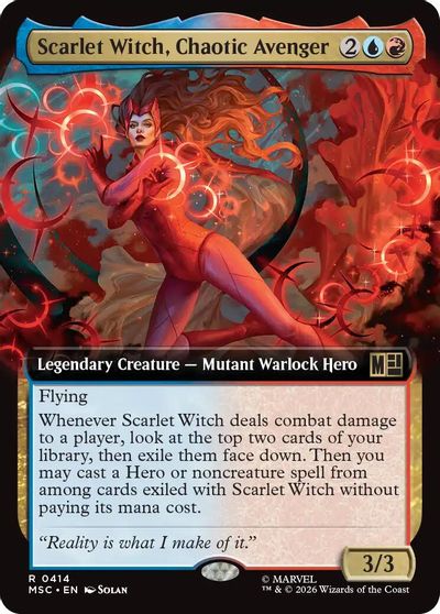 Scarlet Witch, Chaotic Avenger (Extended Art) card art