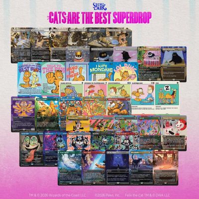 Secret Lair Cats Are the Best Superdrop: Nine Lives Non-Foil Bundle card art