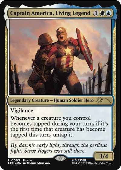 Captain America, Living Legend card art