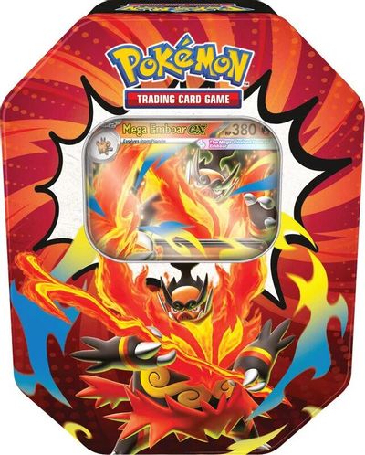 Ascended Heroes Tin [Mega Emboar ex] card art