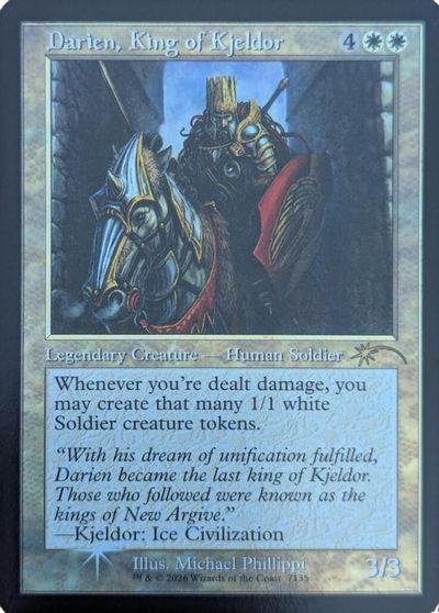 Darien, King of Kjeldor (Retro Frame) card art