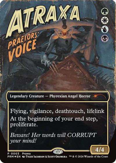 Atraxa, Praetors' Voice card art