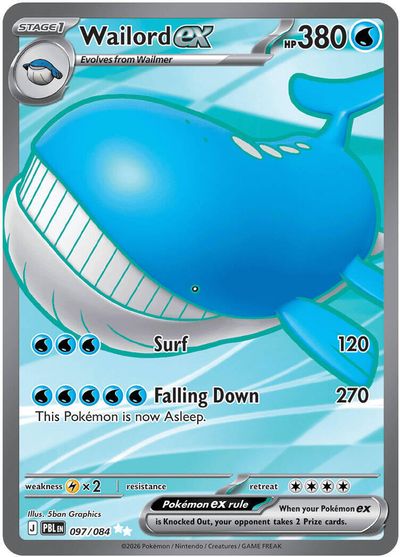 Wailord ex - 097/084 card art