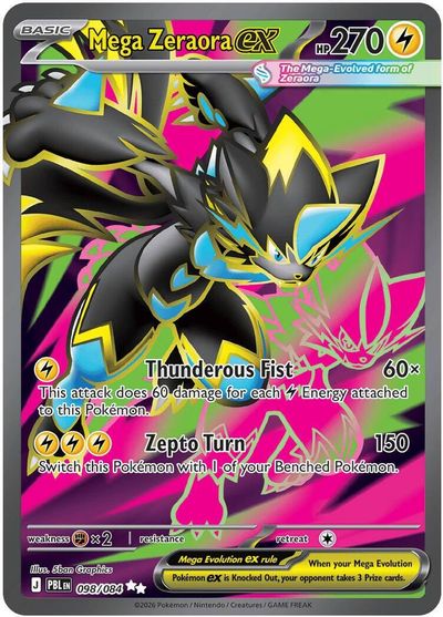Mega Zeraora ex - 098/084 card art