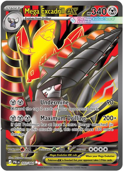 Mega Excadrill ex - 103/084 card art