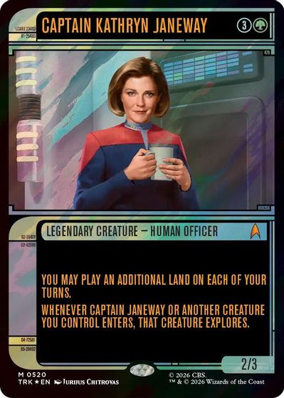 Captain Kathryn Janeway (Showcase) (Surge Foil) card art